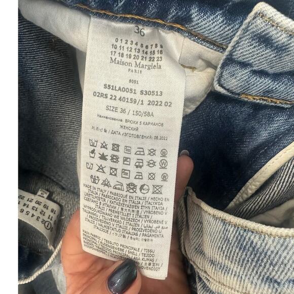 Maison Margiela Denim Jeans with Slash Details - Picture 10 of 10
